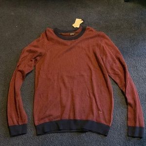 Buffalo David Bitton Canadian Men’s Sweater Red Navy Blue XL